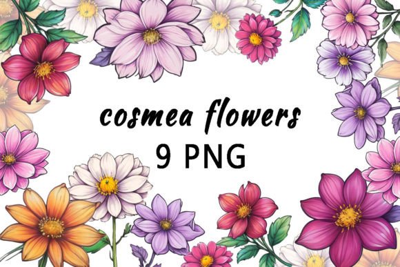 Cosmea Flower Marker Clipart: A Versatile Tool for Creative Projects