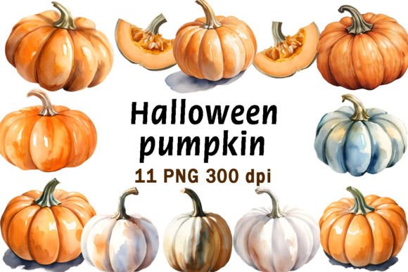 Halloween Pumpkins Watercolor Clipart: Elevating Your Autumn Creative Projects
