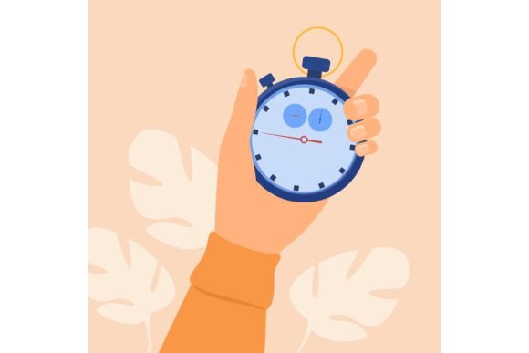 Human Hand Holding Stopwatch: Arrow, Clock and the Art of Visual Precision