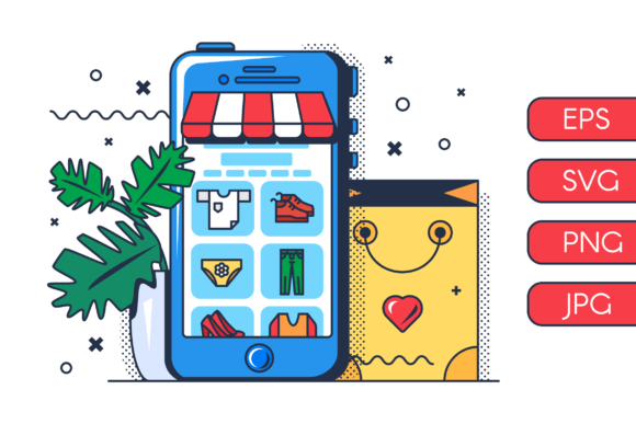 Online Clothes Marketplace on Smartphone