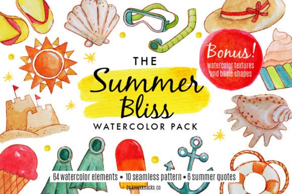 Summer Bliss Watercolor Pack: A Vibrant Creative Toolkit