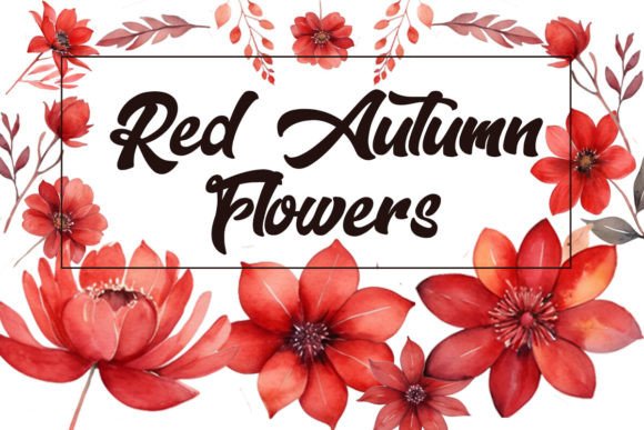 Watercolor Autumn Flowers, Red Flower, PNG: A Creator's Guide